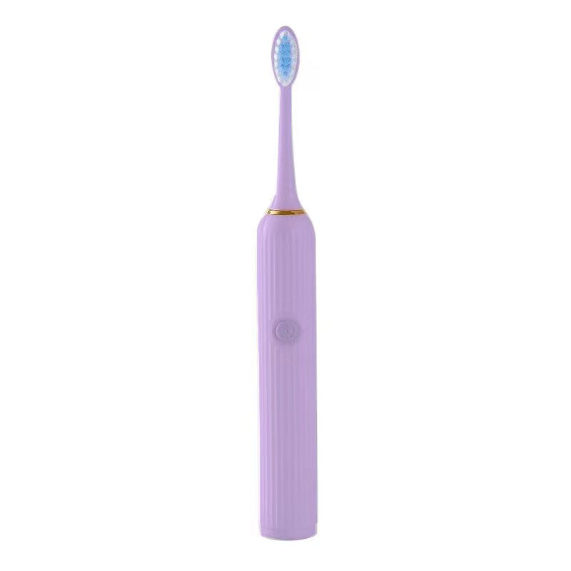 Battery Powered Roman Pillar Design Electric Toothbrush with 3 Heads Model: BBKH06(Purple)