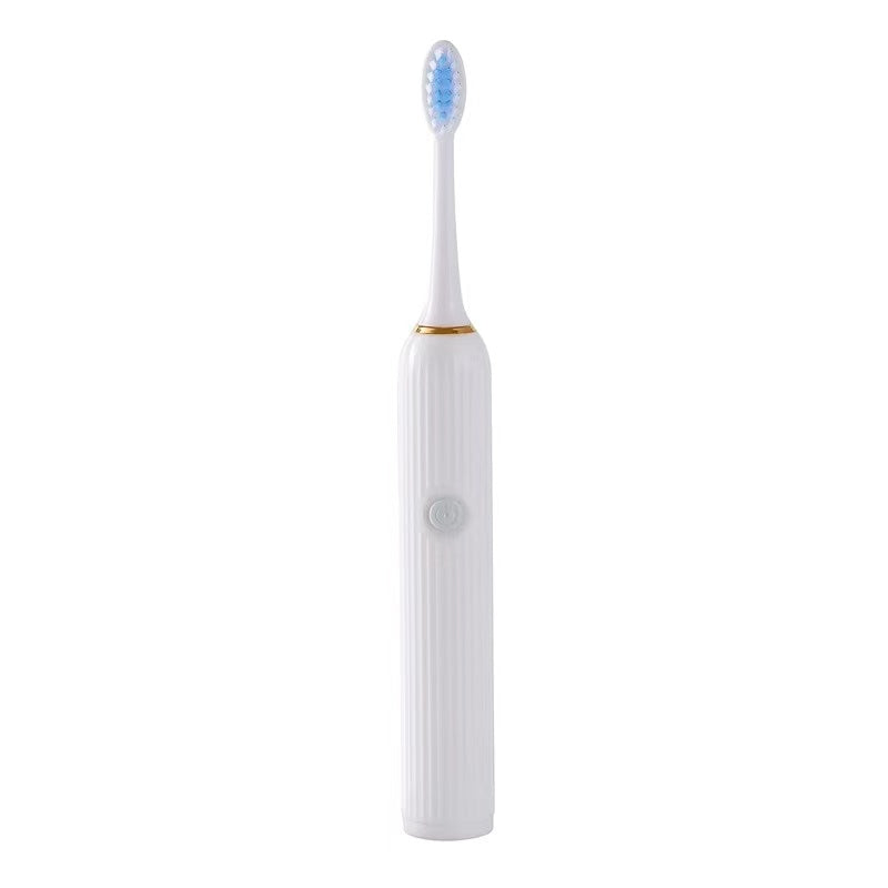 Battery Powered Roman Pillar Design Electric Toothbrush with 3 Heads Model: BBKH06(White)