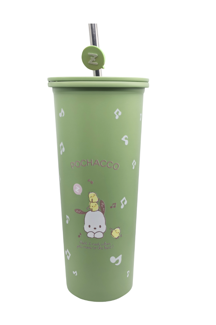 Sanrio characters Stainless Steel Tumbler with Straw 800mL(Pochacco)