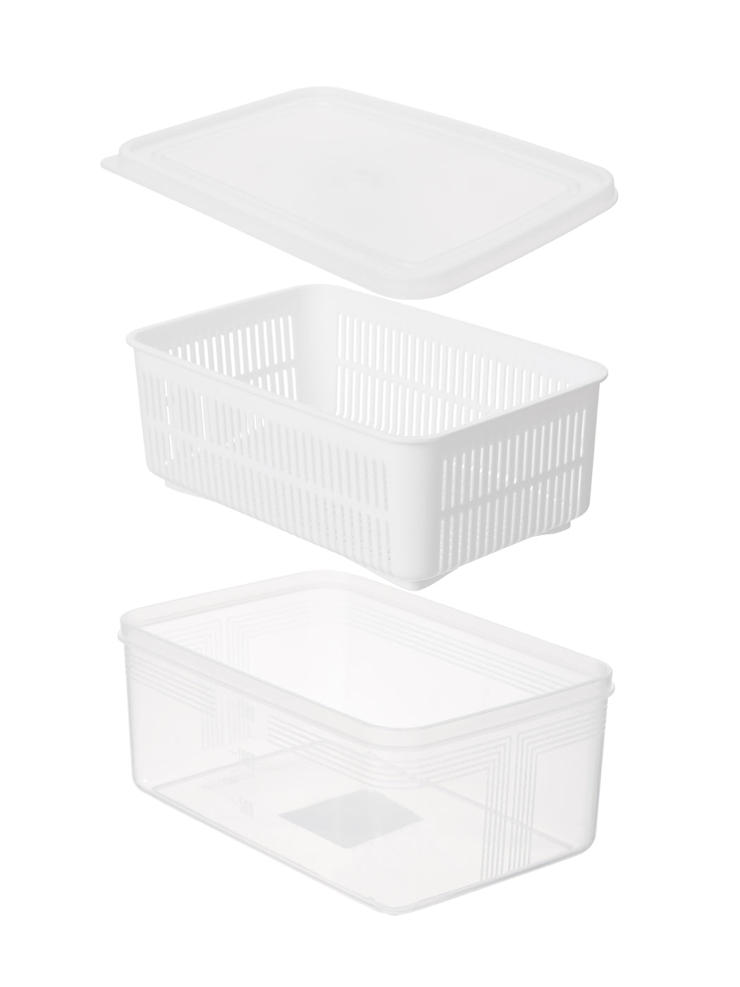 Double-layer Drainage Basket with Cover 3000mL