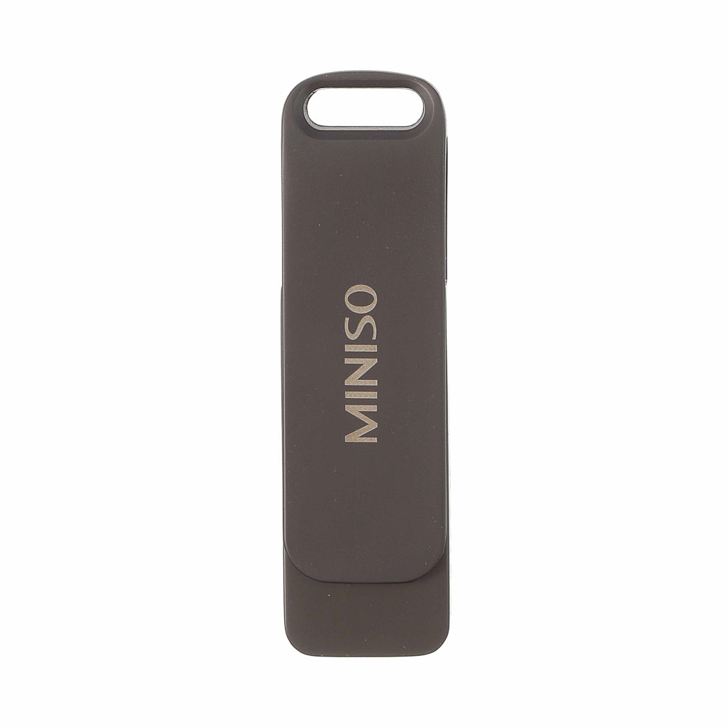 Metal 64G USB 2.0 Flash Drive with Swivel Design Model: SLK-303 (Black)