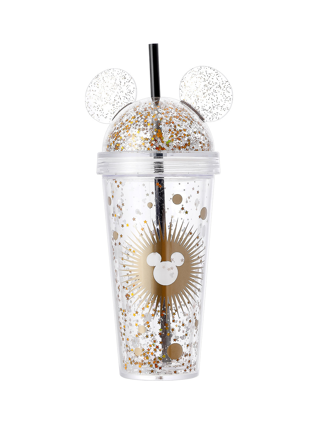 Mickey Mouse Collection Glitter Double Wall Plastic Tumbler (420mL)