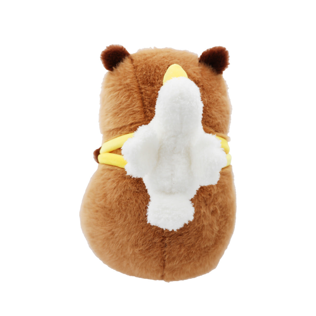 Capybara Collection-Sitting Plush Toy(Carrying Goose)