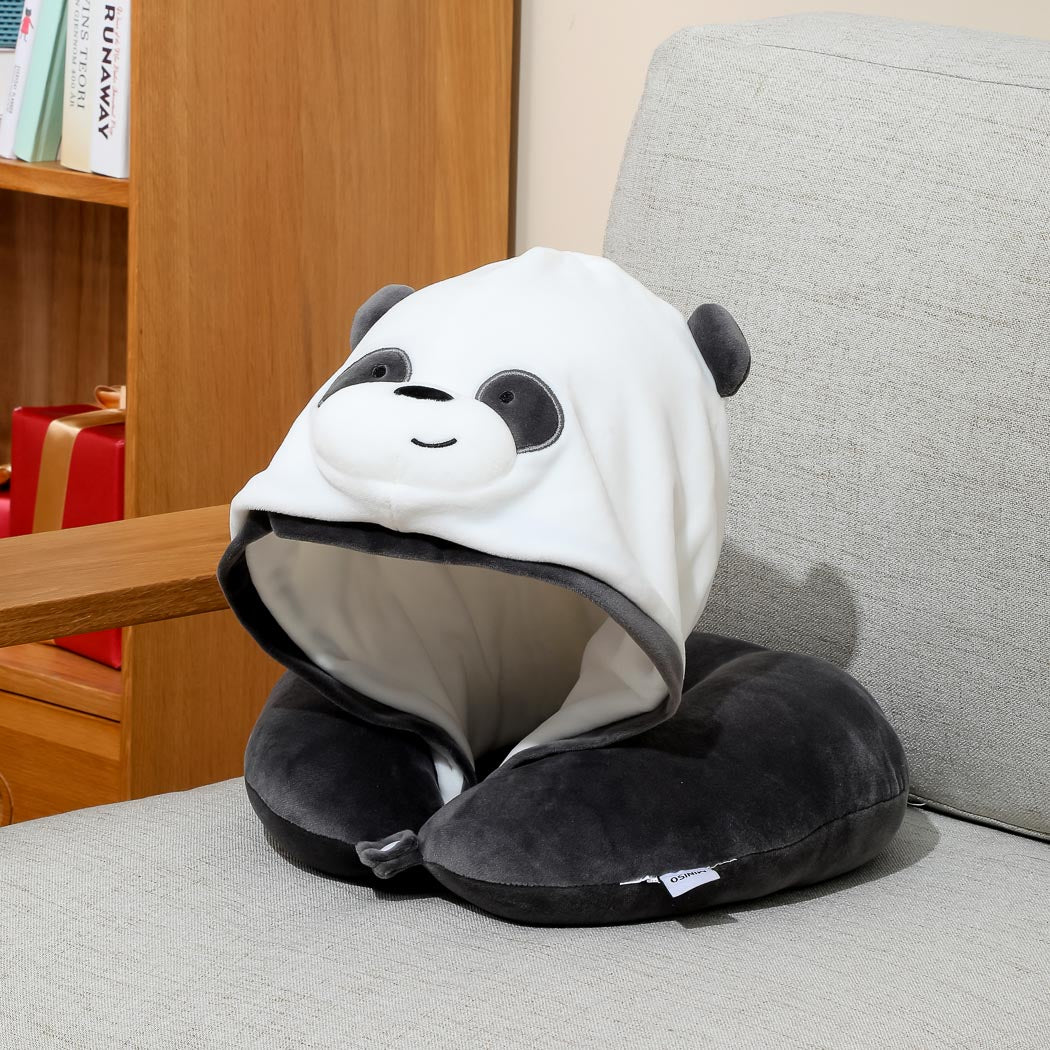 Panda neck pillow with hood best sale