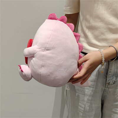 Mini Family Series 10in. Holding-Heart Dinosaur Plush Toy(Pink)