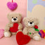 10in. Holding-Rose Little Bear Plush Toy