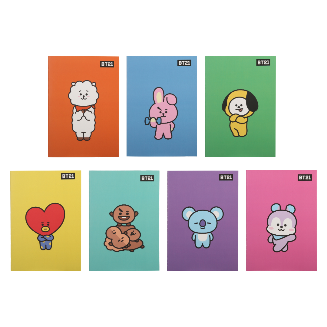 BT21 Collection A5 Stitch-bound Book (32 Sheets) (7 Assorted Models)