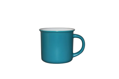 Clean Colored Glaze Ceramic Mug 390ml(Blue)