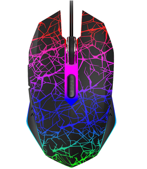 Gaming Mouse with Colorful Lights Model: EQT-SB003 (Black)