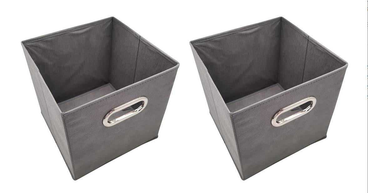 Non-Woven Fabric Foldable Storage Bin (2 pcs)