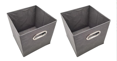Non-Woven Fabric Foldable Storage Bin (2 pcs)