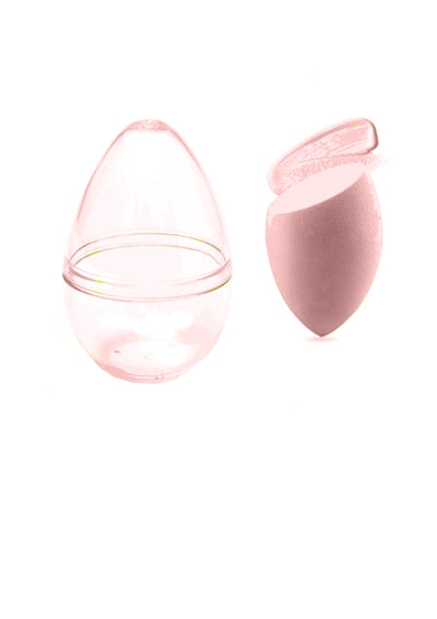 Slanted Makeup Sponge with Transparent Travel Case(Sakura)