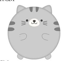 Animal Series Round Sponge Seat Cushion (Kitten)