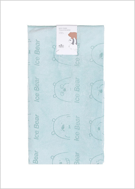 We Bare Bears Collection 5.0 Microfiber Bath Towel(Mint Green)