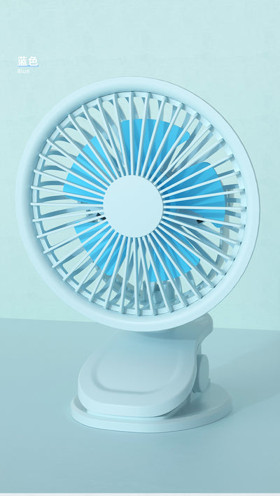 1200mAh Mini Clip on Fan(Blue)