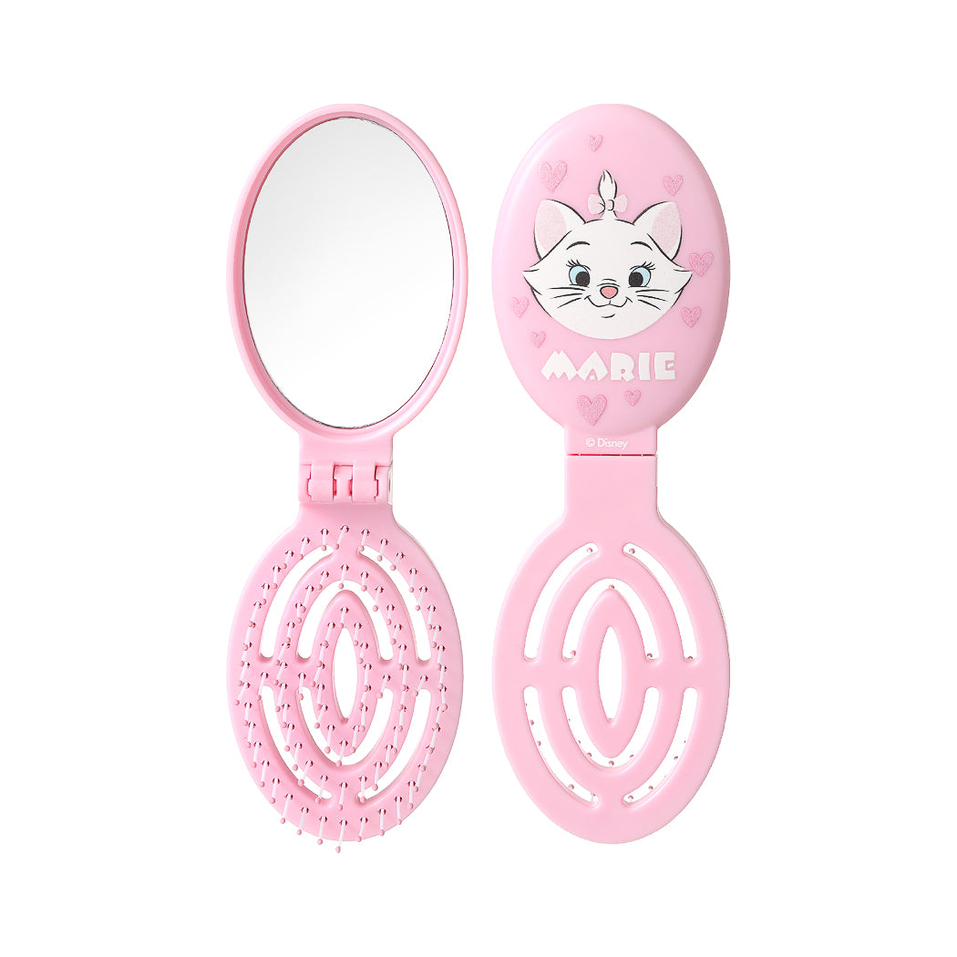 Disney Animals Collection Foldable Brush with Mirror(Marie)