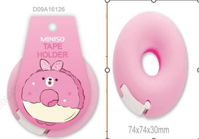 Mini Family Sweetheart Bunny Series Donut Tape Holder with Adhesive Tape(Pink)