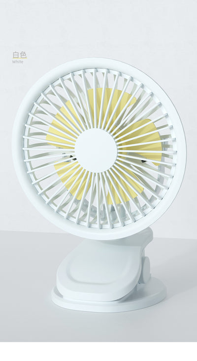 1200mAh Mini Clip on Fan(White)