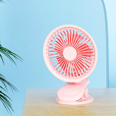 1200mAh Mini Clip on Fan(Pink)