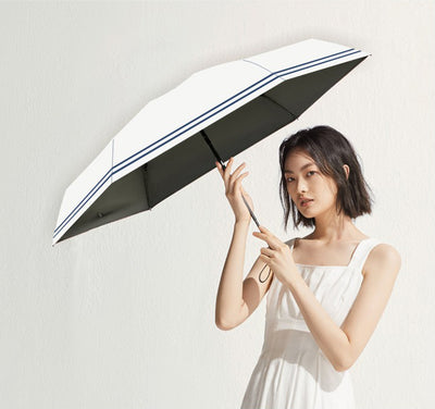 Stripe Series Sun Umbrella(Off White)