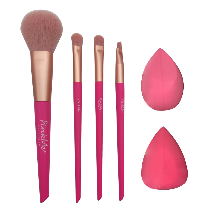 PINK ME! Series Makeup Brushes & Sponges Multifunctional Set (6 pcs)