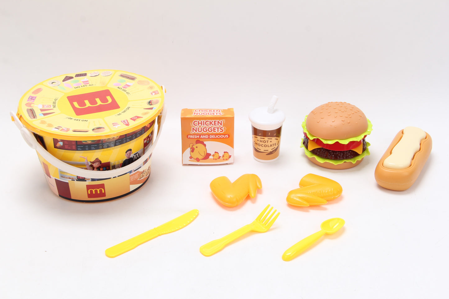 Playing House Series Whole-Family Set (Fast Food) (9 pcs)