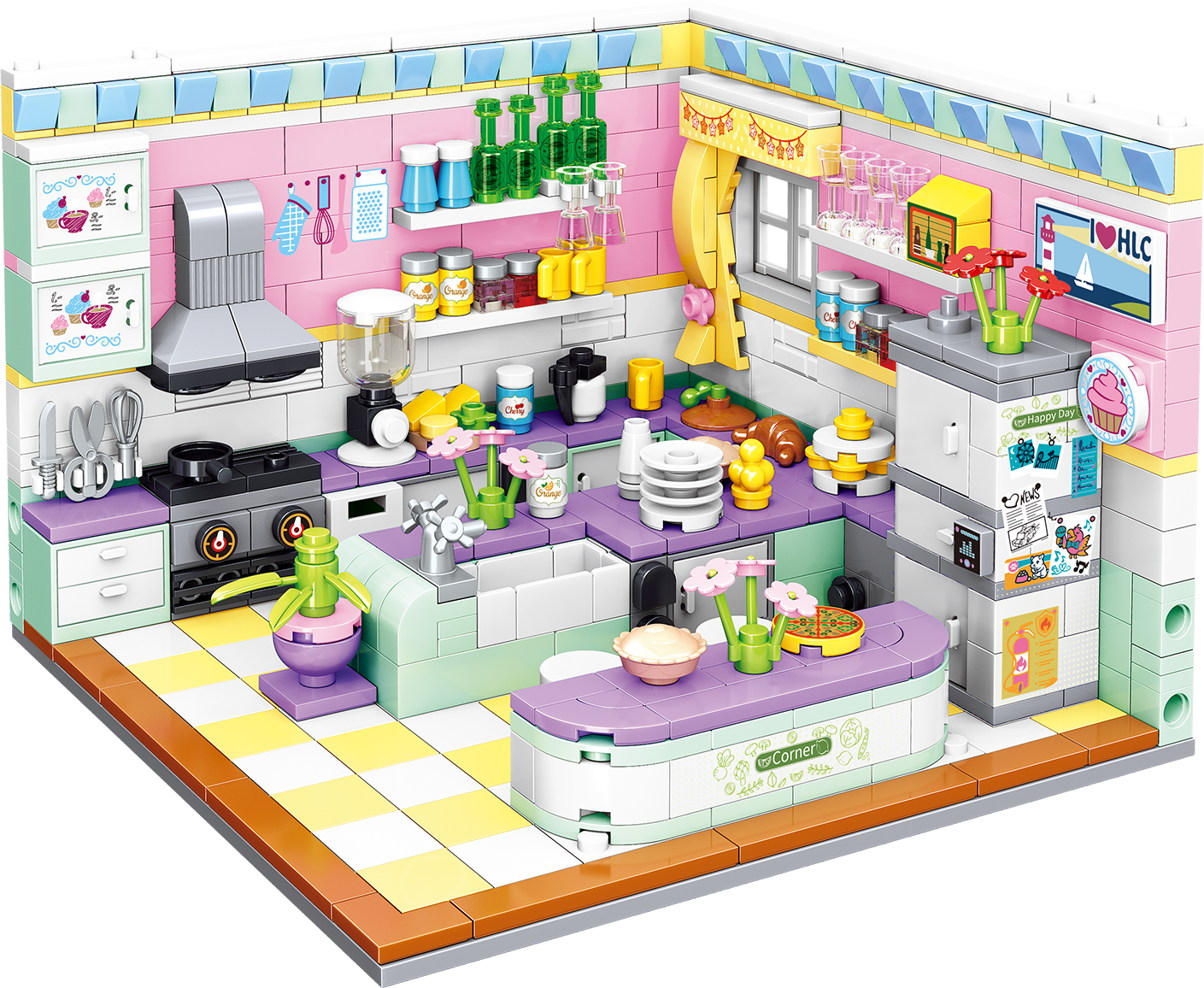 MiniCity - House Building Blocks(Kitchen 595 Pcs)