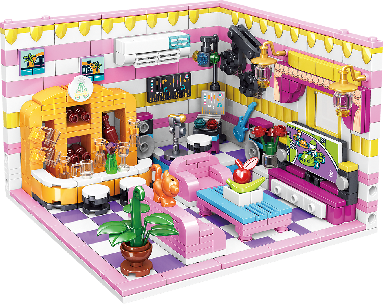 MiniCity - House Building Blocks(Living Room 670 Pcs)