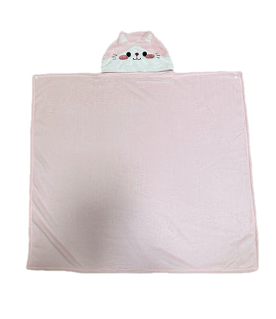 Animal Faces Collection Hooded Blanket (Kitten)