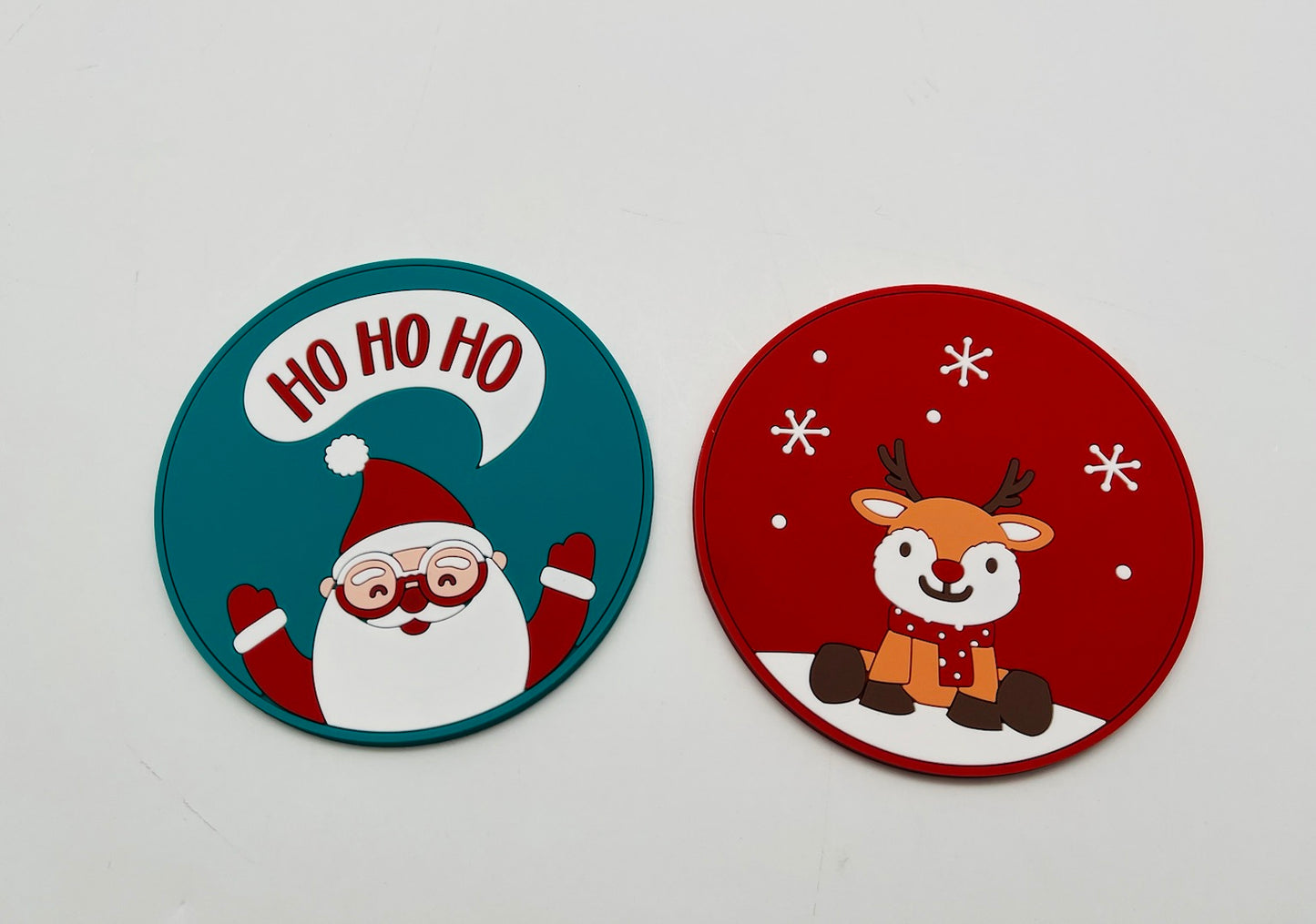 Christmas Round Coasters (2 pcs)