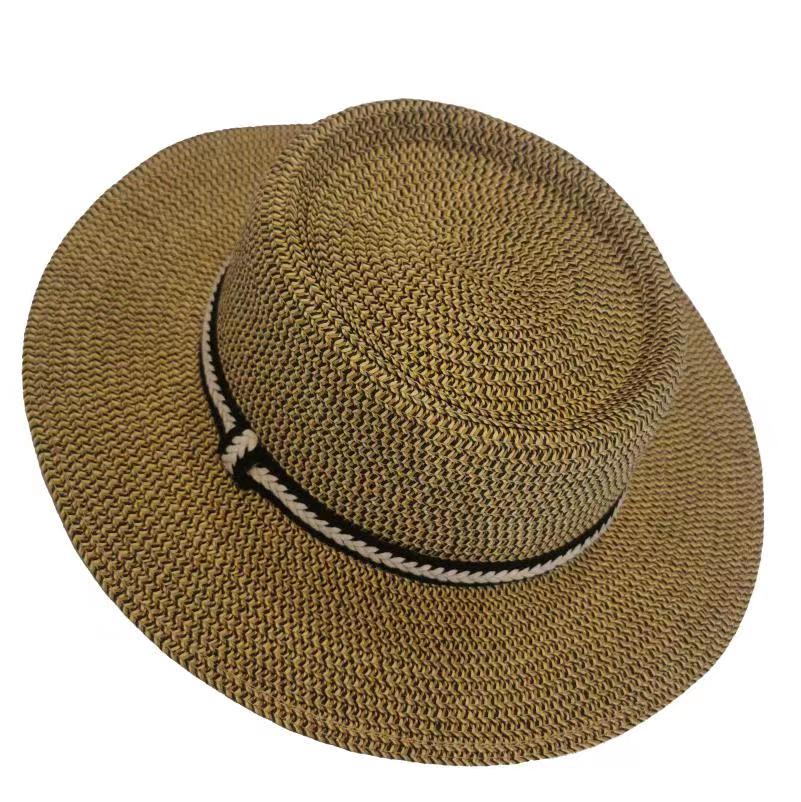 Braided Straw Hat (Dark Brown)