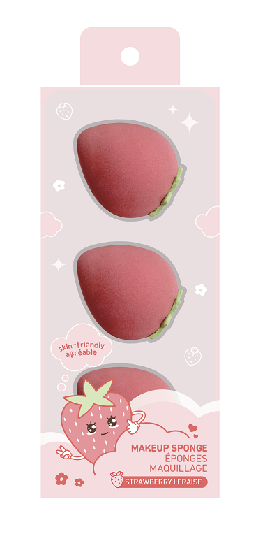 Fun Fruit Makeup Sponges Set (Strawberry)