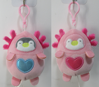 Mini Family Series 4in. Axolotl-Costume Plush Toy Pendant(Penguin 2 Assorted Models)