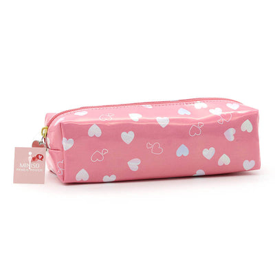 Pink Romance Series PU Stationery Case 20*6*6cm (Heart)