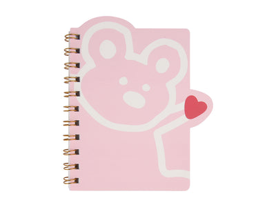 Pink Romance Series Cute Bear Wire-bound Book (50 Sheets) PDQ