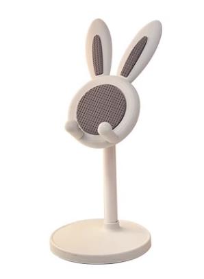 Rabbit Ear Adjustable Height Phone Holder for Desk (White)