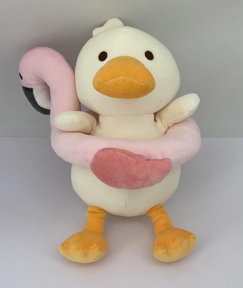 Beach Series 11in. Diving Duck Plush Toy(Flamingo)