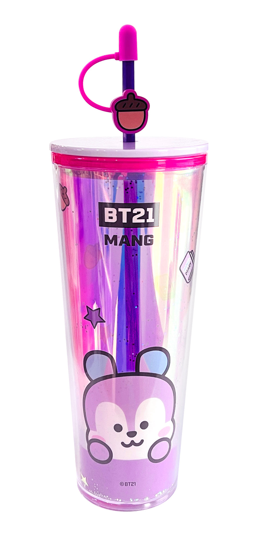 BT21 Collection Double Wall Plastic Tumbler with Straw (800mL)(MANG)