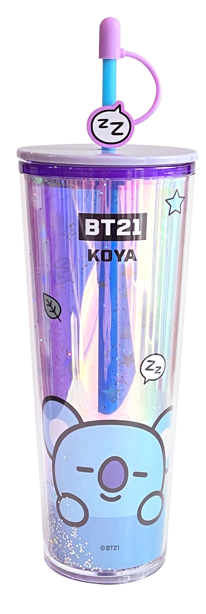 BT21 Collection Double Wall Plastic Tumbler with Straw (800mL)(KOYA)