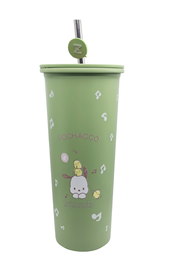 Sanrio characters Stainless Steel Tumbler with Straw 800mL(Pochacco)