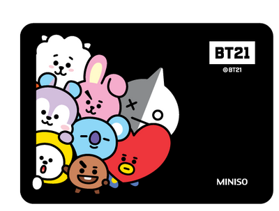 BT21 Collection Mouse Pad (Black, Rectangle)