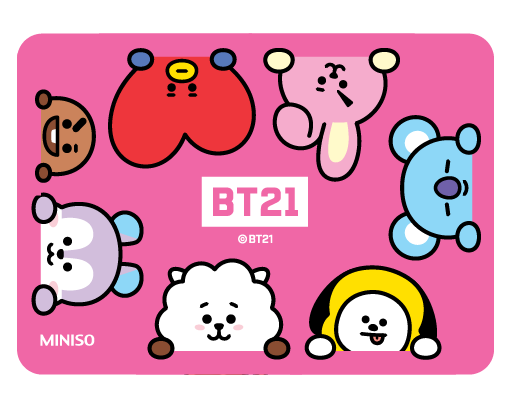 BT21 Collection Mouse Pad (Pink, Rectangle)