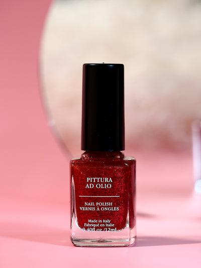 GLITTER NAIL POLISH(SHIMMERING RED)