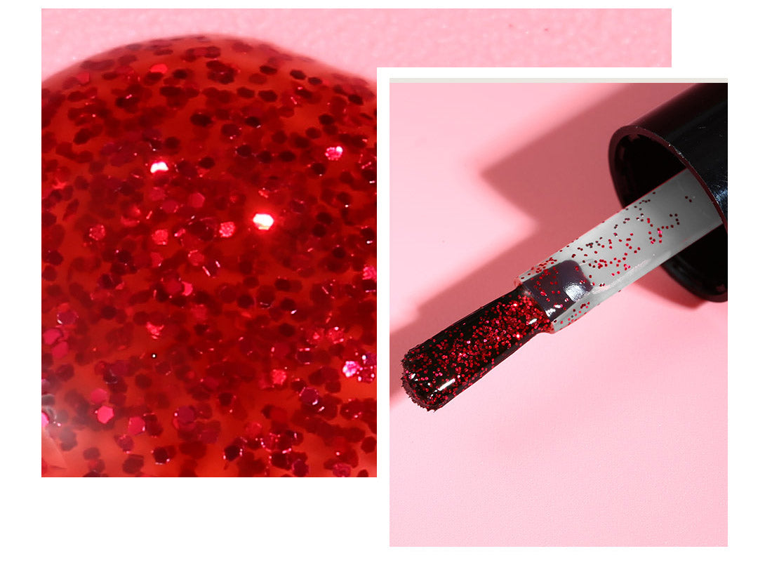 GLITTER NAIL POLISH(SHIMMERING RED)