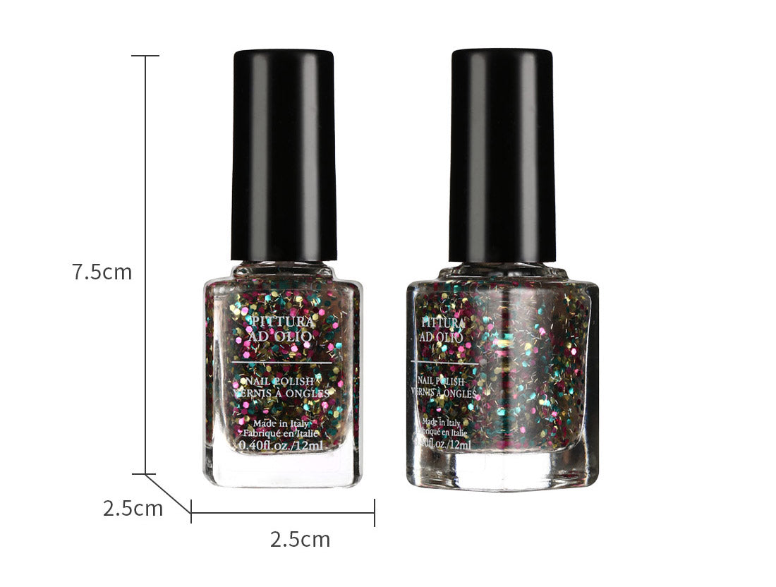 GLITTER NAIL POLISH(MULTI-COLORED)