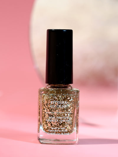 GLITTER NAIL POLISH(CHARMING GOLDEN)