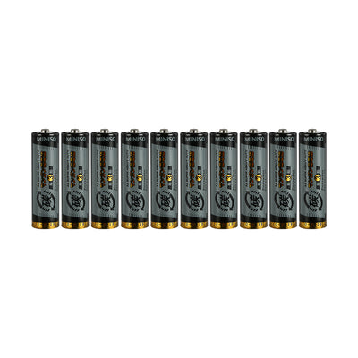 AA Carbon-zinc Battery, 10 Pack(Black)