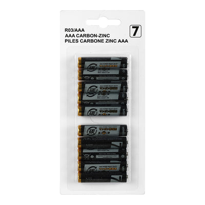 AAA  Carbon-zinc Battery, 10 Pack(Black)