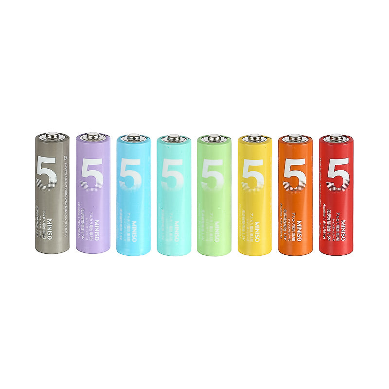 AA Alkaline Battery 8 Pack(Colorful)