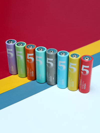 AA Alkaline Battery 8 Pack(Colorful)